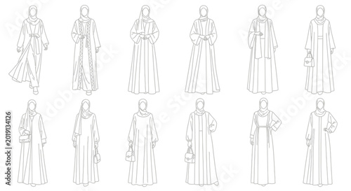 Canvastavla Monks in various poses standing.