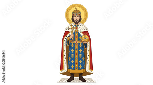Fotografie orthodox saint king illustration