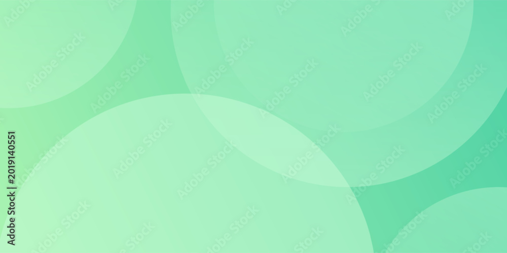 Obraz premium Abstract Green Gradient Background with Soft Overlapping Curves and Circles