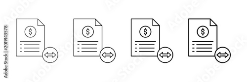 Photos Expansion Plan Icons Vector Set In Different Stroke Line Style