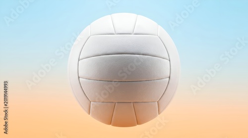 Volleyball ball centered on a colorful gradient background, studio shot