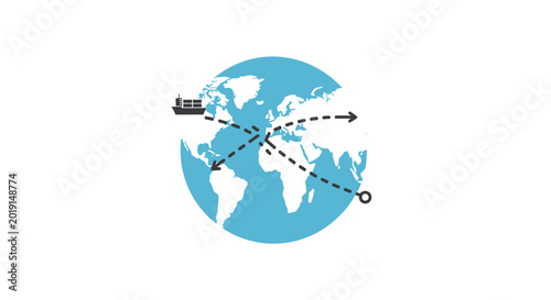 Global Logistics and Transportation Network Map.