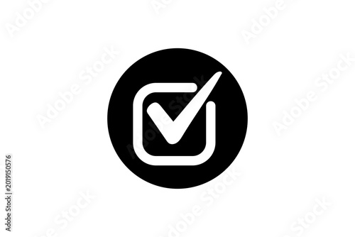 Free Download Minimal Checkmark Icon Inside Rounded Square and Circle Symbolizing Approval, Verified Completion, and Success - GFXLoad