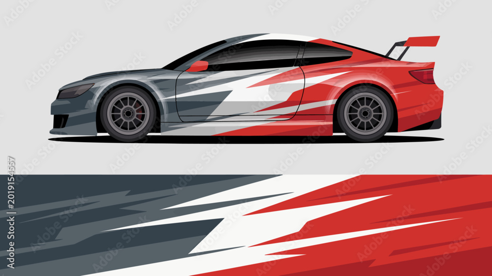 Obraz premium Red and grey sports car vehicle.