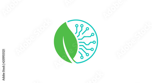 Φωτογραφία Green leaf eco symbol logo design.