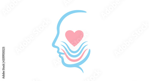 Schilderij op canvas Heartfelt love care and compassion symbol.