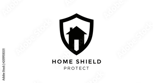 Bild auf Leinwand Home Shield Protection Logo Design.