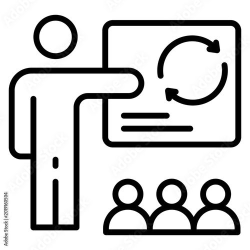 refresher training outline icon