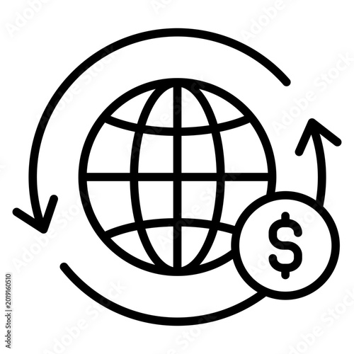 sync global outline icon