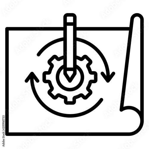 Φωτογραφία process redesign outline icon