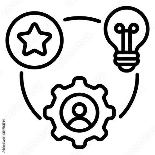 competency mapping outline icon