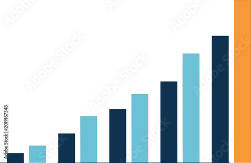 Free Download Business Growth Bar Chart Vector Illustration With Rising Statistics Financial Progress And Success Analytics Concept - GFXLoad