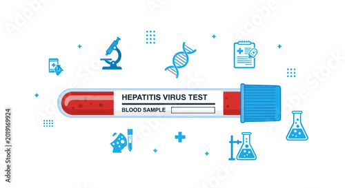 Hepatitis Virus Test Blood Sample Laboratory Analysis Medical Science