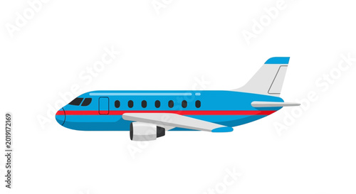 Modern Jet Airplane Flying, Aviation Transport, Commercial Travel