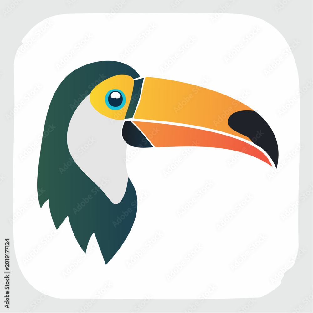 Obraz premium Stylized Toucan Bird Illustration