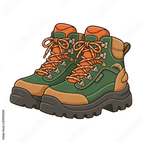 Hiking Boots Illustration