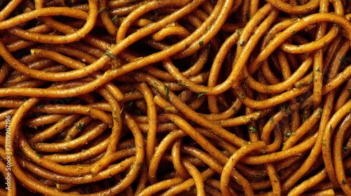 Close-Up View of Vibrant Noodles with Rich Color and Texture Ideal for Asian Cuisine or Food Photography Needs