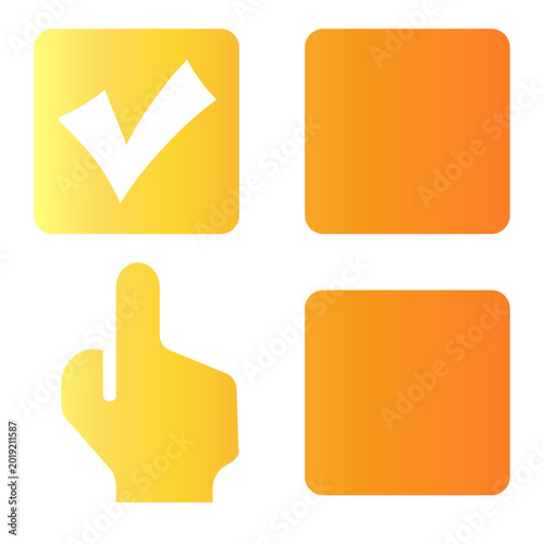Canvas Print selection Gradient icon