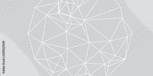 abstract vector science background with triangulated sphere, network template gradient elegant tarnsprency diagonal