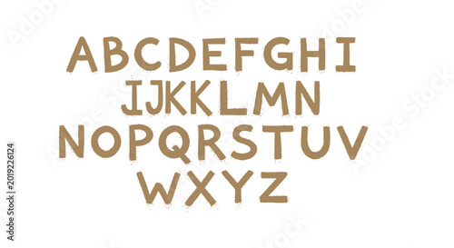 Urban street art uppercase letters set with spray texture
