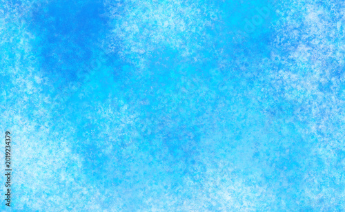 涼しげな青色の水彩画風背景素材