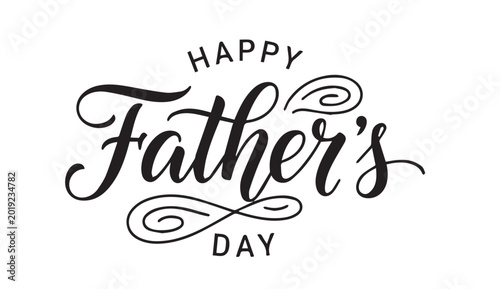 Quadro em tela Happy father's day greeting card with elegant calligraphy design