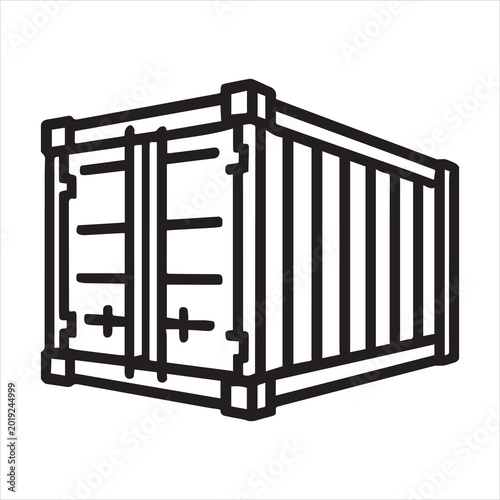 Photos Minimalist shipping container outline.