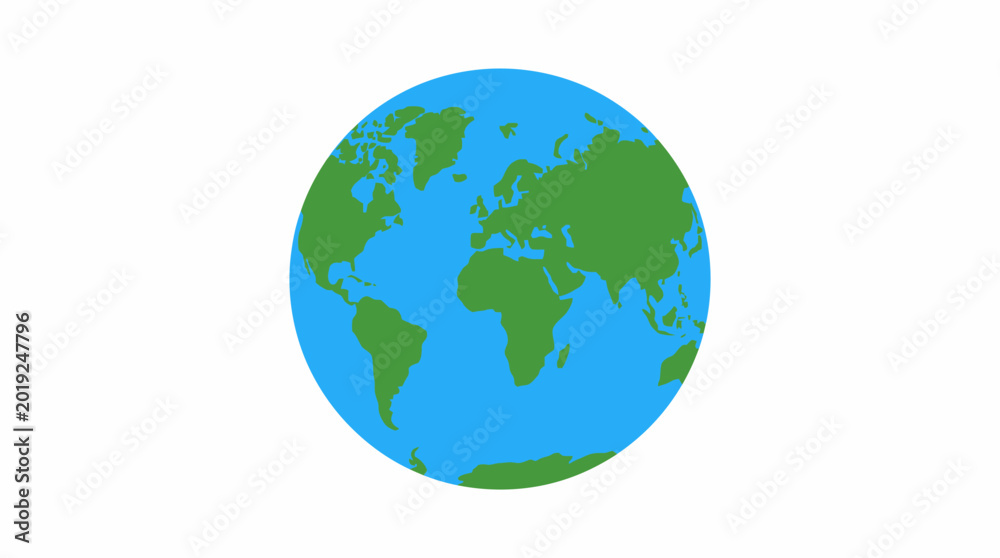 Fototapeta premium Earth Planet Globe Illustration.
