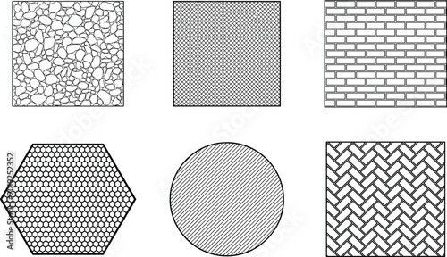 Photos Architecture cad hatch patterns for design and drafting