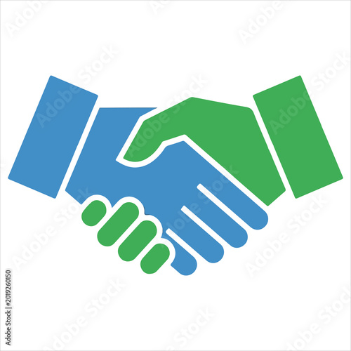 Two hands shaking in agreement representing partnership and business deal hand together handshake