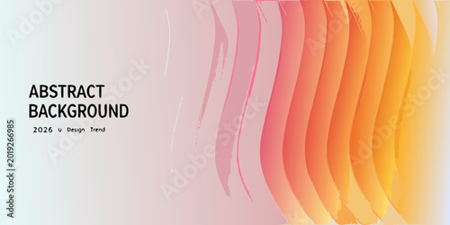Tableau sur toile Abstract background with soft gradient waves and a colorful translucent effect h