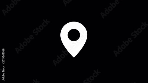 location pin animation, map marker icon, navigation pointer effect, gps tracking overlay, alpha channel background