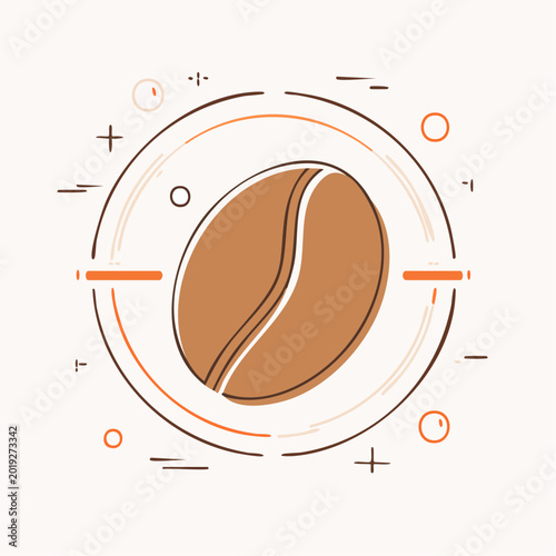 Stylized Coffee Bean Icon
