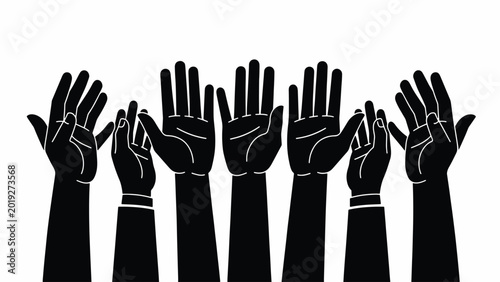 Hands raised in a gesture.