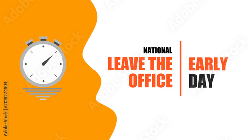 Tableau sur toile National Leave the Office Early Day