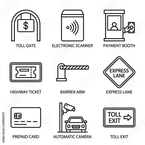 Photos Toll Gate Payment System Icons.