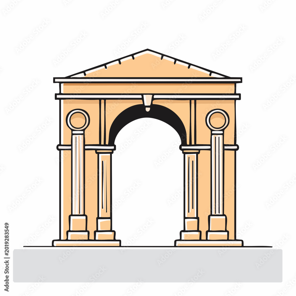 Obraz premium Triumphal Arch Illustration