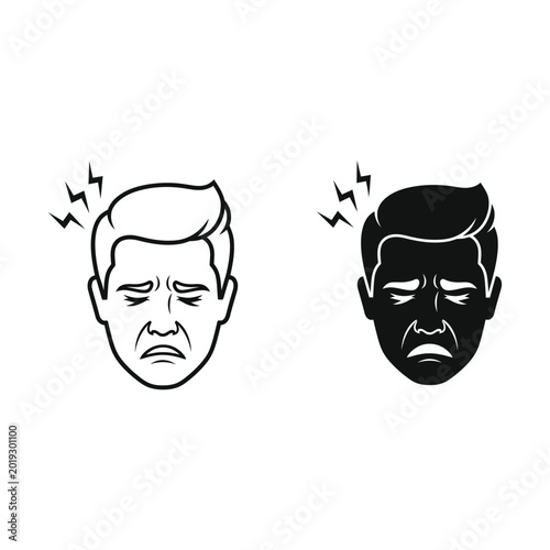 Foto Illustration of two men with angry expressions and lightning bolts