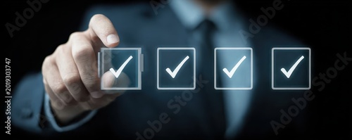 Within administration, monitoring flows into an inspection and checklist record, providing a review that validates the request for full approval.