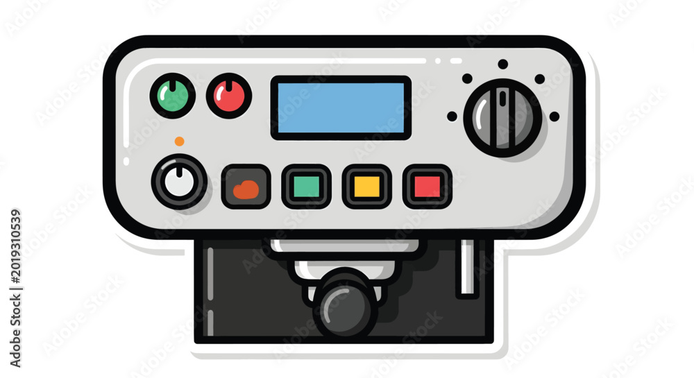 Fototapeta premium Industrial control panel with buttons.
