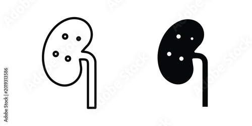Canvastavla Kidney disease icon Illustration set Eps10
