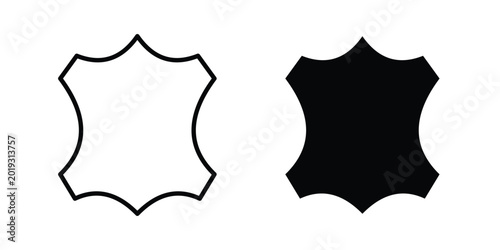 Canvastavla Leather material icon Illustration set Eps10