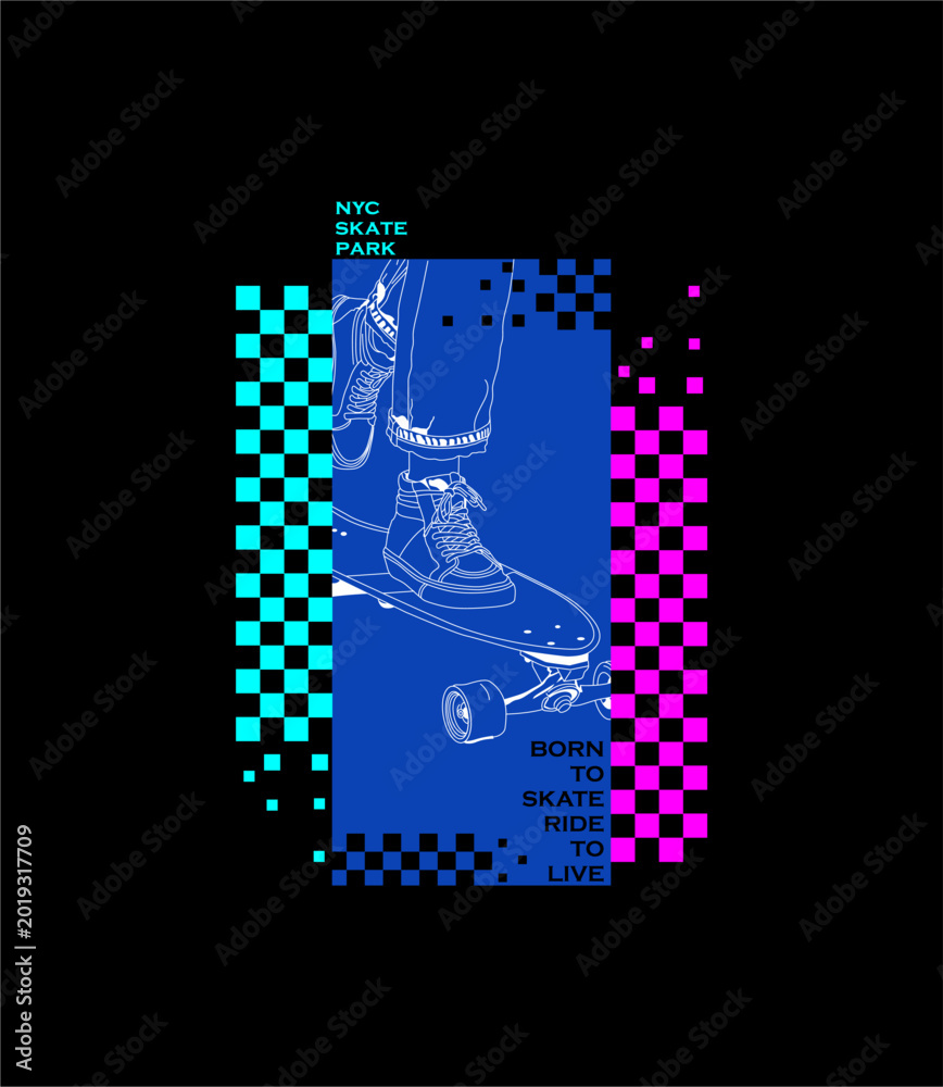 Naklejka premium NYC Skate Park design sport vector illustration