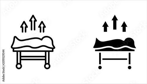 Bild auf Leinwand Mortality Statistics Vector Icon Set