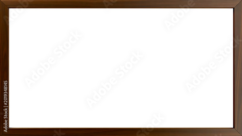 Bild auf Leinwand Mahogany wood frame with premium texture, minimalist for summer design and lifestyle, transparent PNG background, versatile and elegant for Photo Framing and Vacation Signage