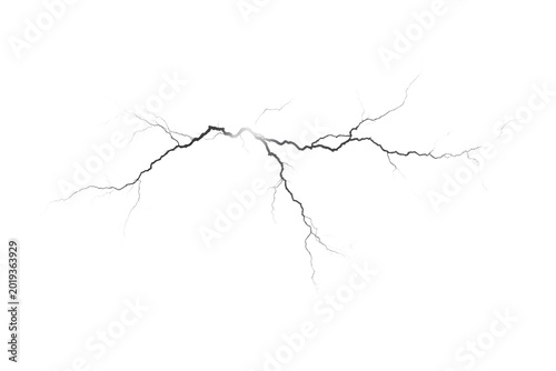 Crack in surface closeup detail.