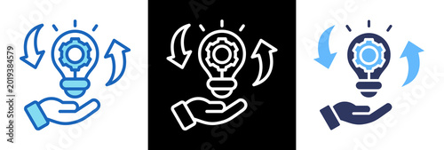 Obraz na plátně Process Improvement triplestyle icon