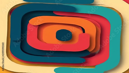 Nested rounded squares with a layered, 3D effect