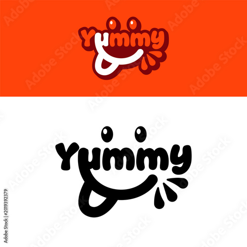 Yum Text Design Typography Illustration Lettering