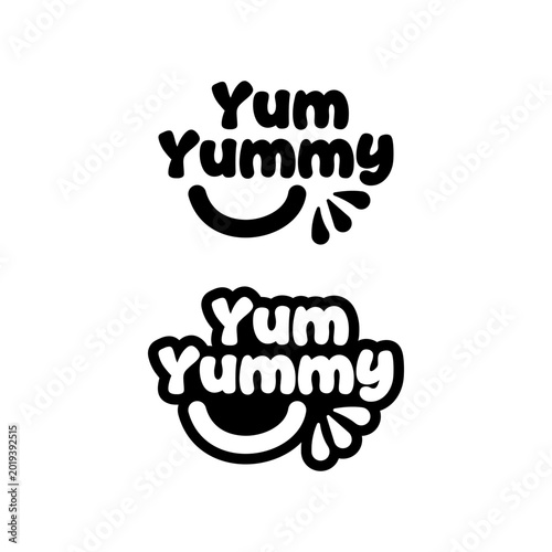 Yum Text Design Typography Illustration Lettering
